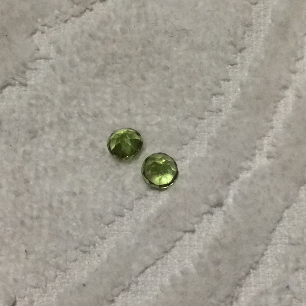 6mm Round Peridot Gemstone Matching Set - image 3